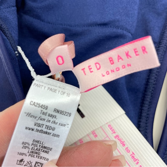 NWT Ted Baker Swimsuit 0/2 Blue - Picture 11 of 12
